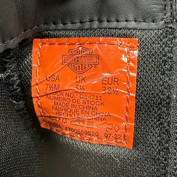 Harley Davidson LaLanne Double Strap Black Motorcycle Boots D84711 Women's 7.5 M - Picture 6 of 14